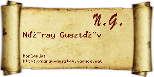 Náray Gusztáv névjegykártya