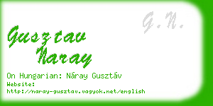 gusztav naray business card