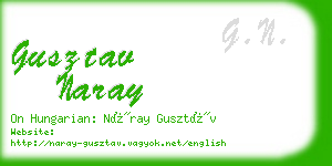 gusztav naray business card